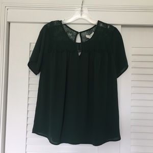 Stitch Fix Emerald green lace top